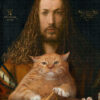 Albrecht Dürer, Self-portrait with the furball. Jigsaw Puzzle