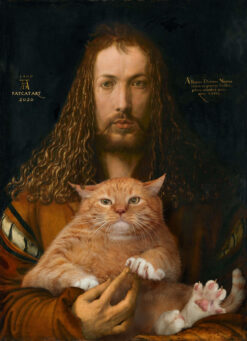 Canvas print Albrecht Dürer. Self-portrait with the furball